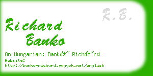 richard banko business card